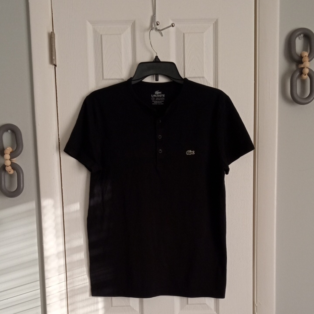 LACOSTE Black Short Sleeve Shirt